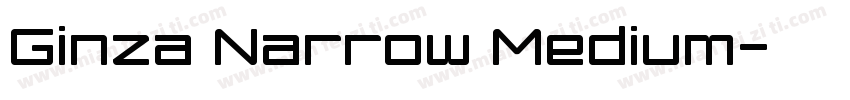 Ginza Narrow Medium字体转换
